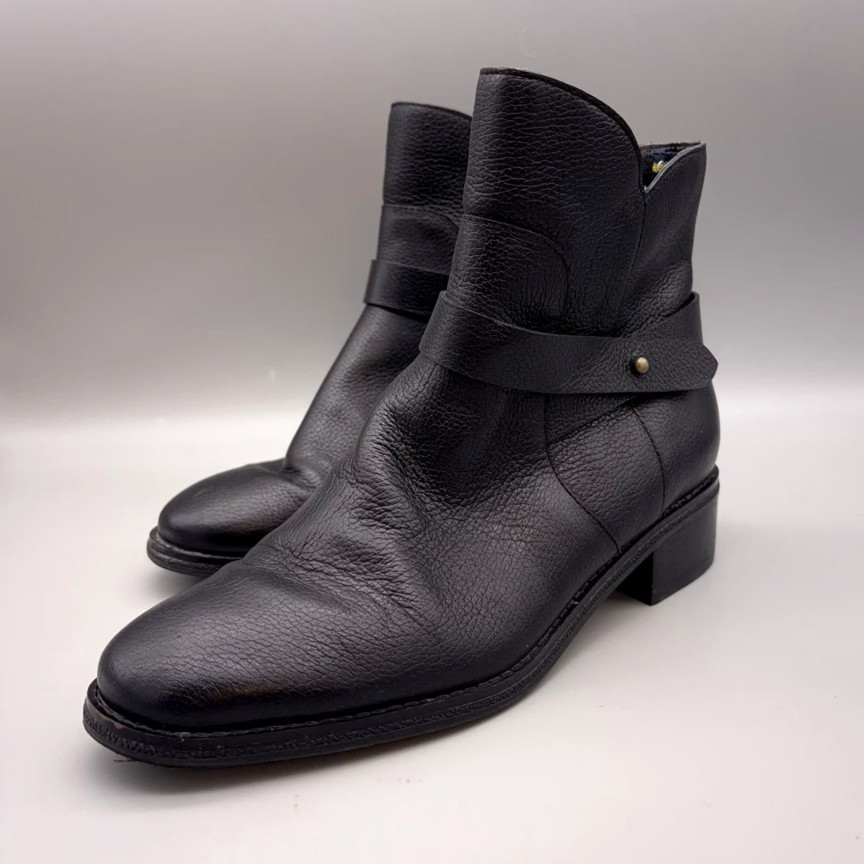 Cole Haan Cole Haan Womens 8 Black Grand 360 Leather Ankle Strap Zip Booties Size US 8 / IT 38 - 3 Thumbnail