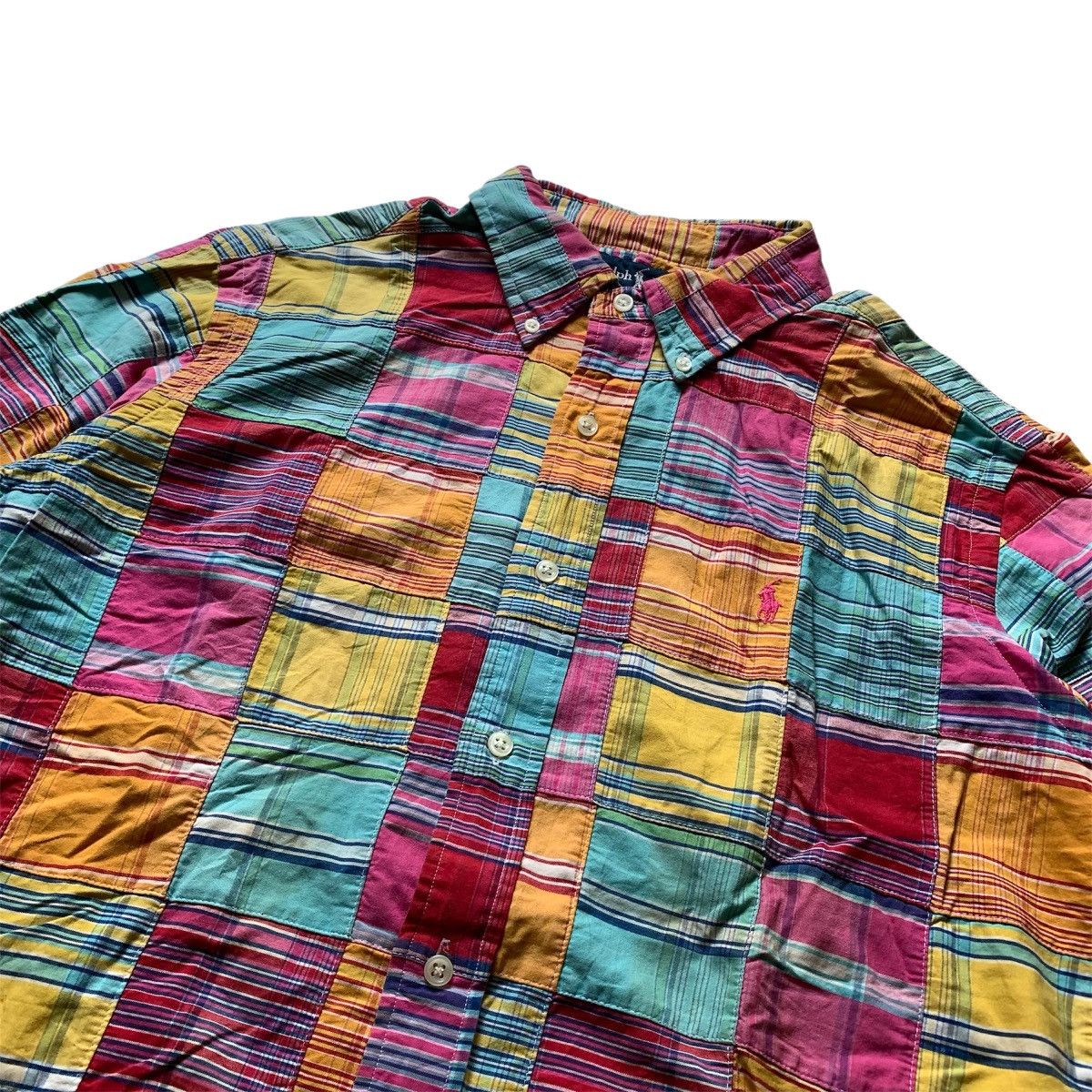 Vintage 2000s Polo Ralph Lauren Multiplaid Patchwork Madras Size US L / EU 52-54 / 3 - 4 Thumbnail