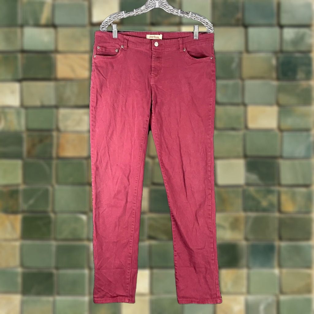 Vintage Judy Blue Skinny Pants Womens 1XL Red Size 40" / US 18 - 1 Thumbnail