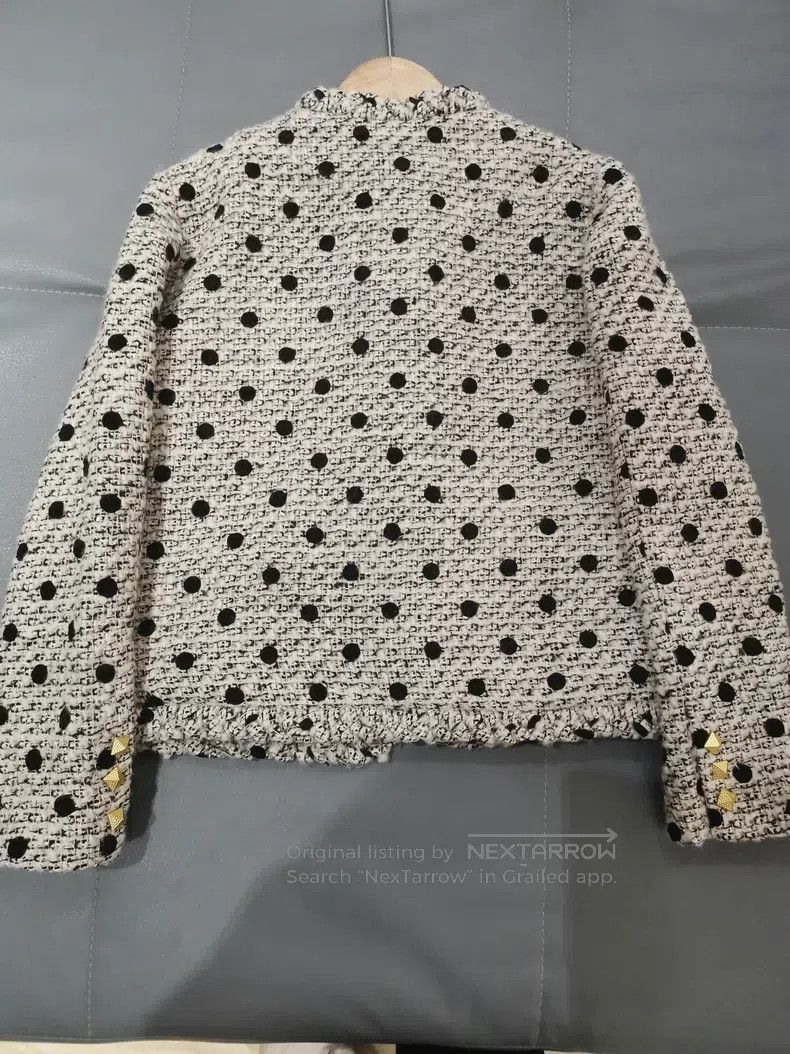 Valentino Valentino Polka dot wool mulberry silk small fragrant coat Size S / US 4 / IT 40 - 6 Thumbnail