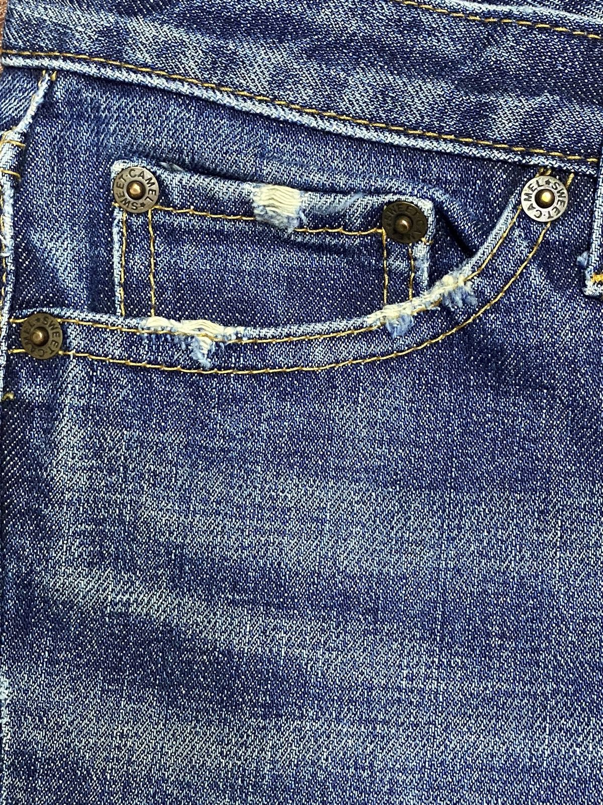 Japanese Brand Vintage Japanese Brands Sweet Camel Blue Wash Flare Jeans Size US 30 / EU 46 - 10 Thumbnail