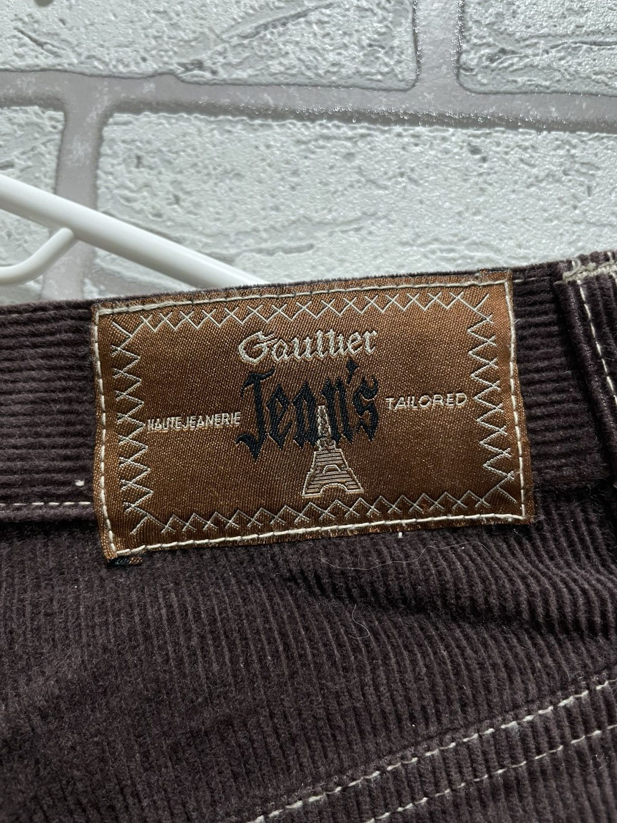 Jean Paul Gaultier RARE Vintage 90s Jean Paul Gaultier Jeans Velvet Brown Pants Size US 30 / EU 46 - 4 Thumbnail
