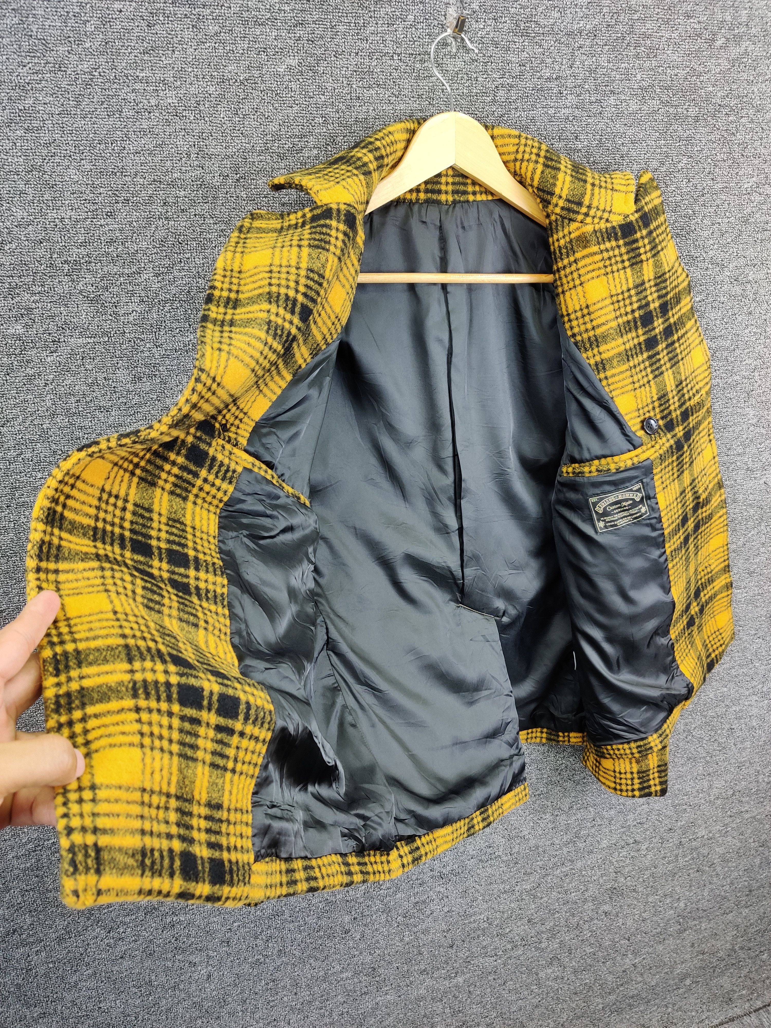 291295=Homme 291295 = Homme Double Breasted Wool Checkered Coat Size US M / EU 48-50 / 2 - 10 Thumbnail