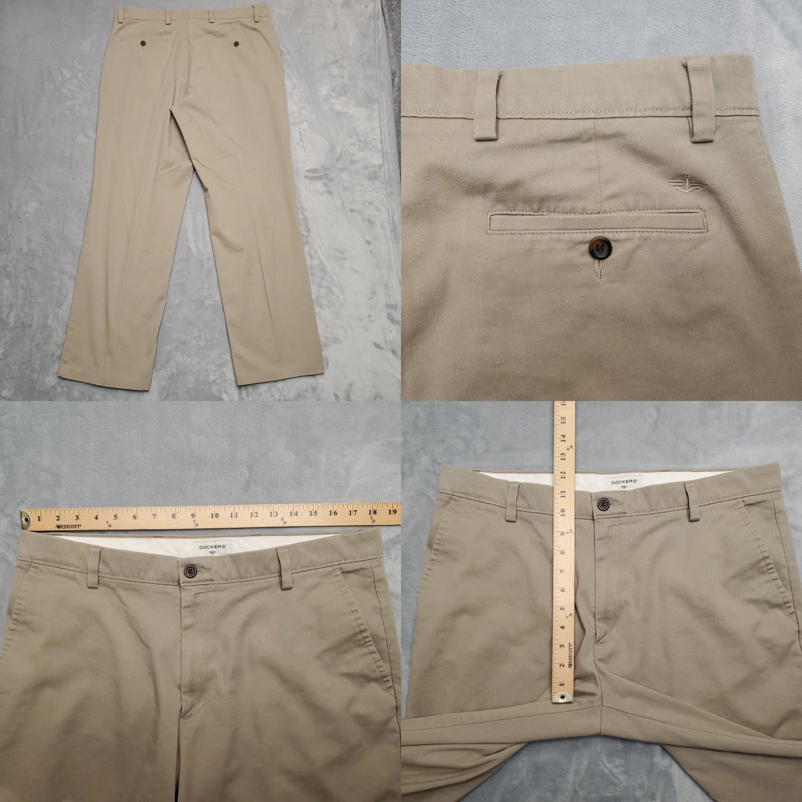 Dockers Dockers Pants Mens 36x32 Beige Khaki Chino Flat Front Classic Fit Casual Twill Pants Men Beige Chino Flat Front Classic Casual Dockers Mens 36x32 Size US 36 / EU 52 - 8 Thumbnail
