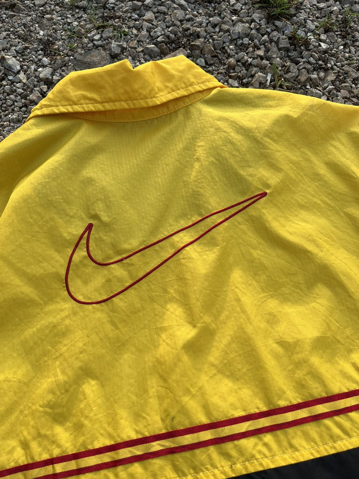 Nike × Vintage 🔥Vintage Nike Big Swoosh Embroidery Zipper Jacket 90s Size US XL / EU 56 / 4 - 9 Thumbnail