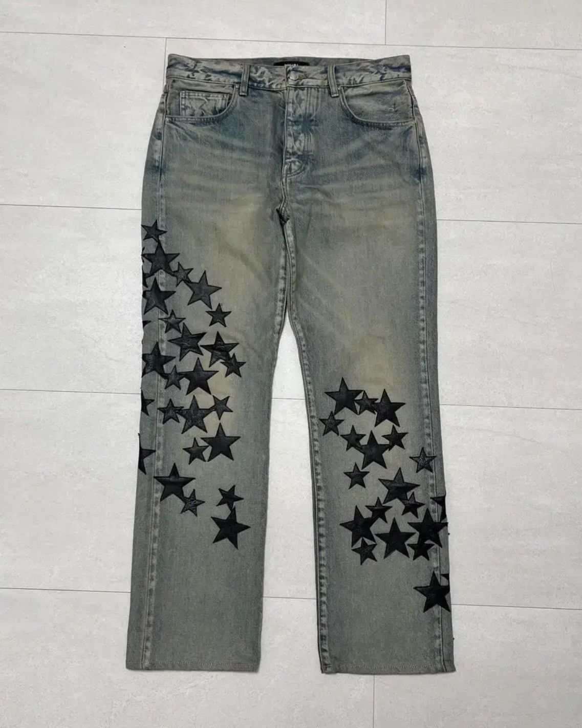 Amiri *rare*Amiri Star Patchwork Denim Jean Size US 32 / EU 48 - 2 Thumbnail