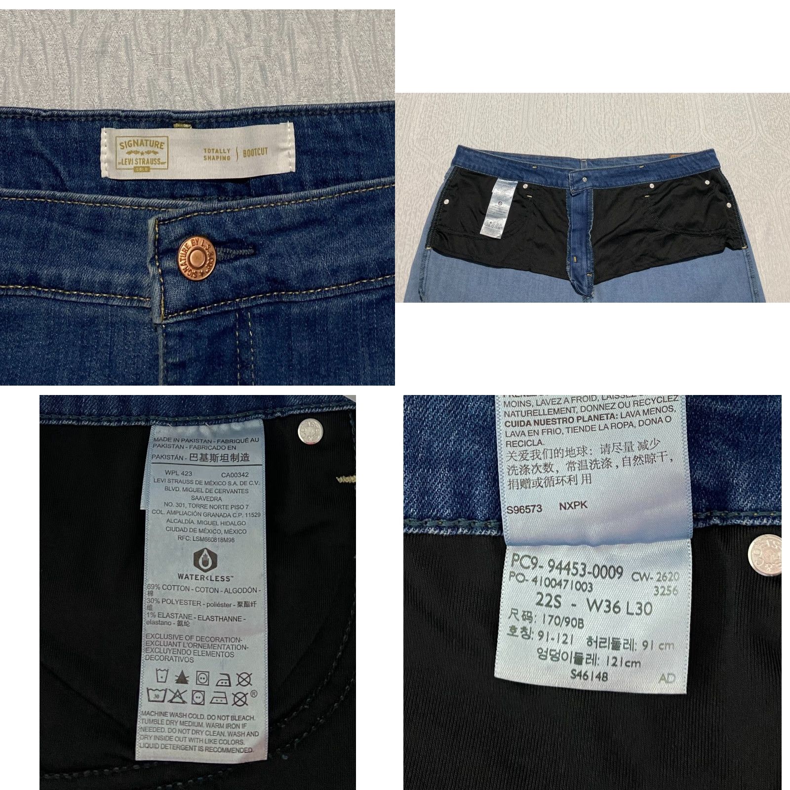 Vintage Levi Strauss Signature Gold Totally Shaping Bootcut Jeans Womens 22 40×29 Size 27" / US 4 / IT 40 - 8 Thumbnail