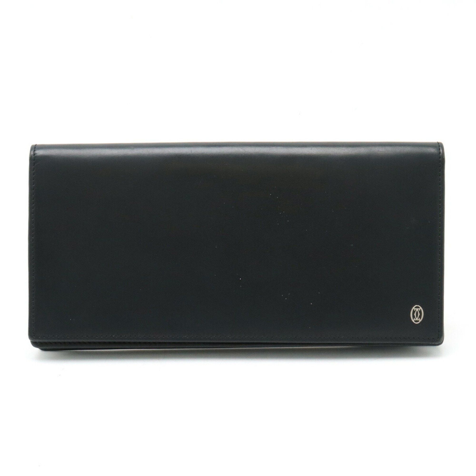 image of Cartier Pasha Line De Bi-Fold Long Wallet Calf Leather Black L3000440, Women's