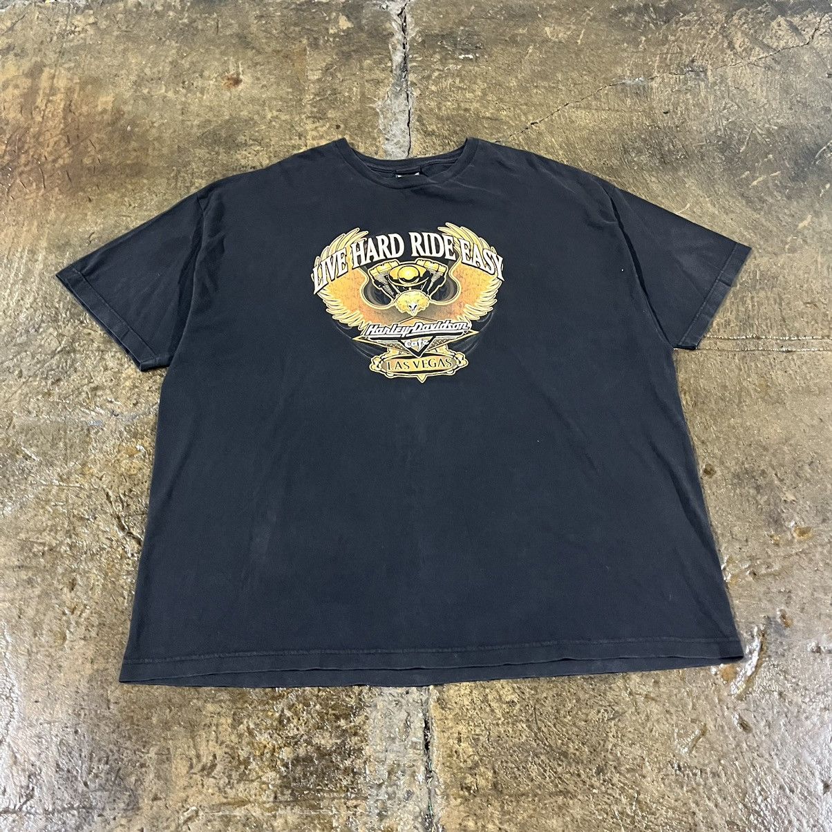 Harley Davidson × Vintage Crazy Vintage Harley Davidson Cafe Eagle Wings Tee Shirt 3XL Size US XXL / EU 58 / 5 - 3 Thumbnail