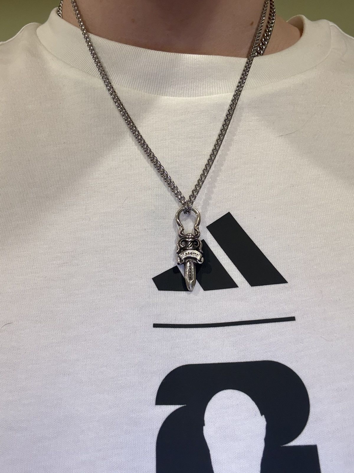 Chrome Hearts Chrome Hearts Dagger Pendant Cuban Link Chain Necklace 925 Size ONE SIZE - 5 Thumbnail