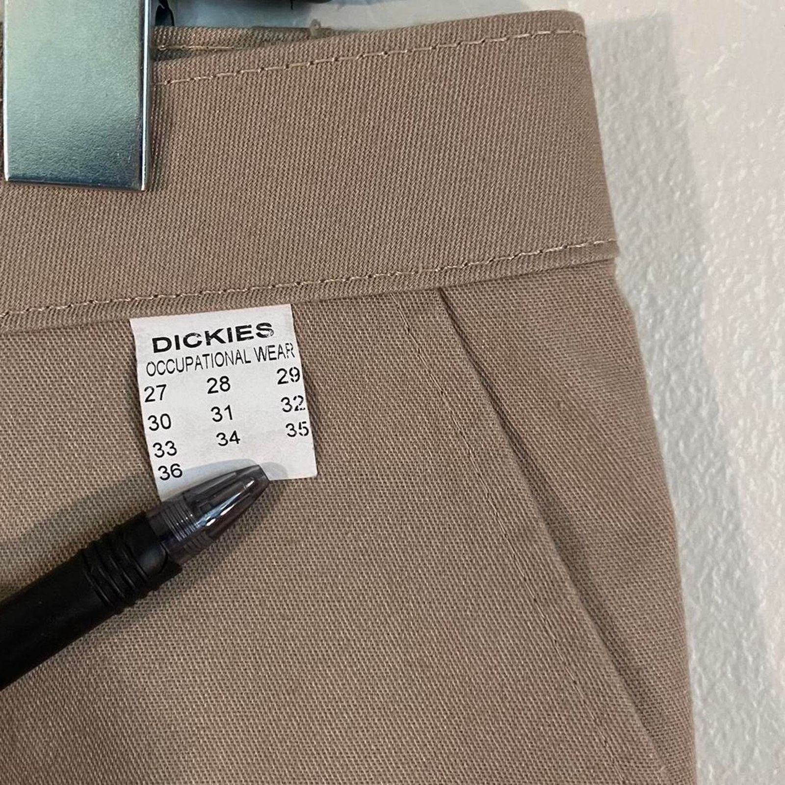 Dickies Dickies Khaki Chino Straight Leg Work Slacks Size 34" / US 12 / IT 48 - 2 Thumbnail