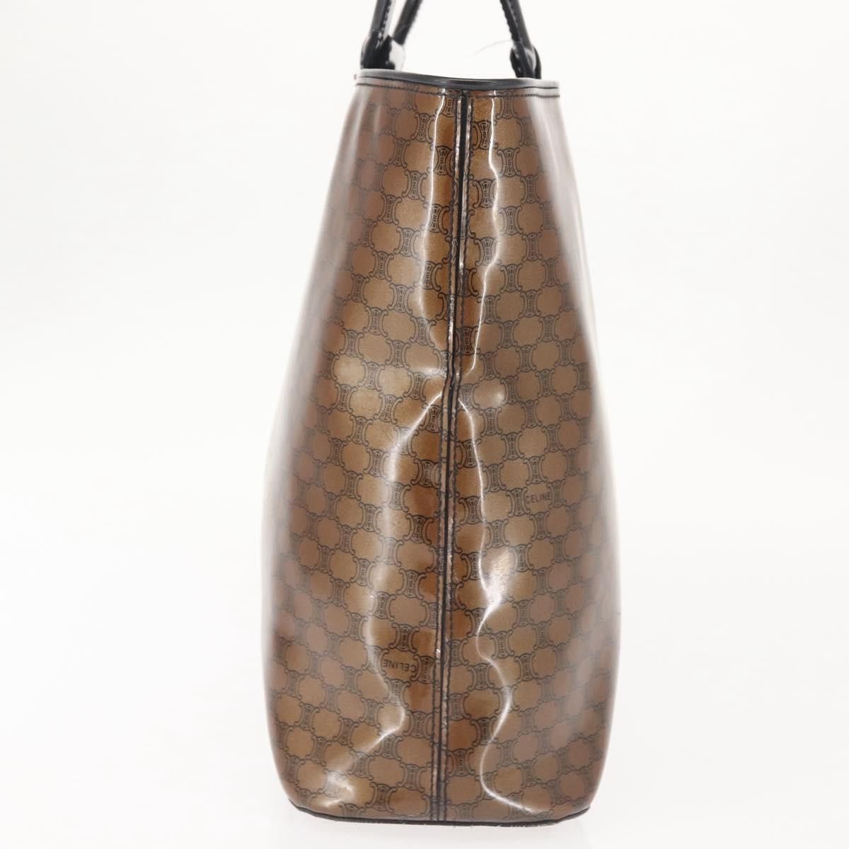 Celine CELINE Macadam Canvas Hand Bag Brown Gold Size ONE SIZE - 5 Thumbnail