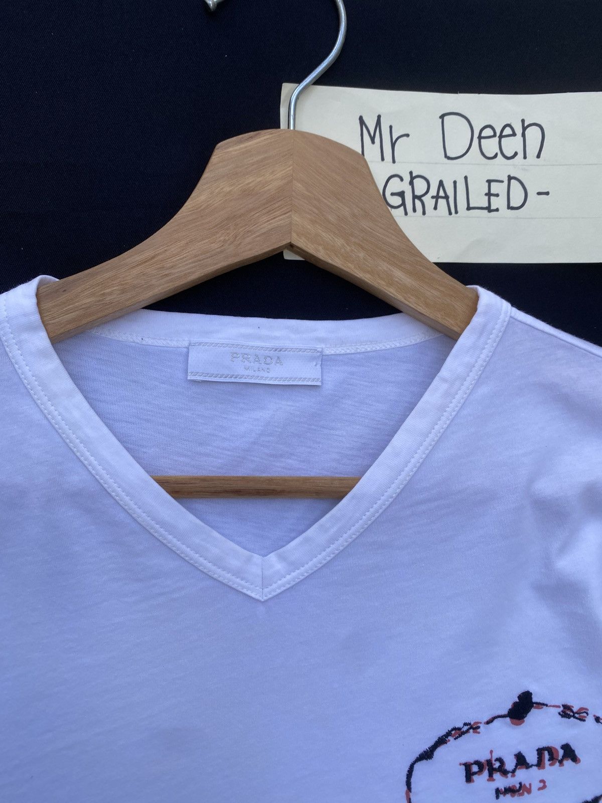 Prada Rare PRADA Man V Neck Tshirt Size US S / EU 44-46 / 1 - 9 Thumbnail