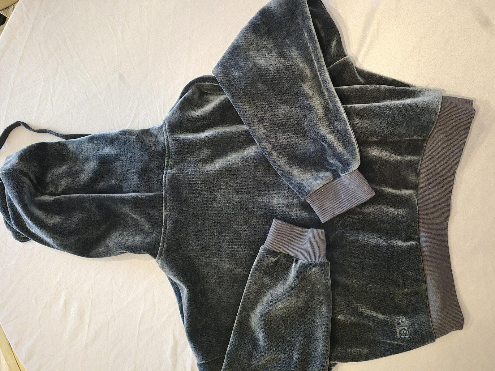 Ksubi Ksubi Velour Zip Up Hoodie Midnight Navy Size Medium Size M / US 6-8 / IT 42-44 - 2 Thumbnail