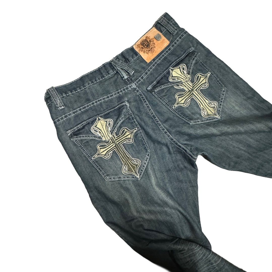 Other Y2K Embroidered Cross Jeans Size US 34 / EU 50 - 1 Thumbnail