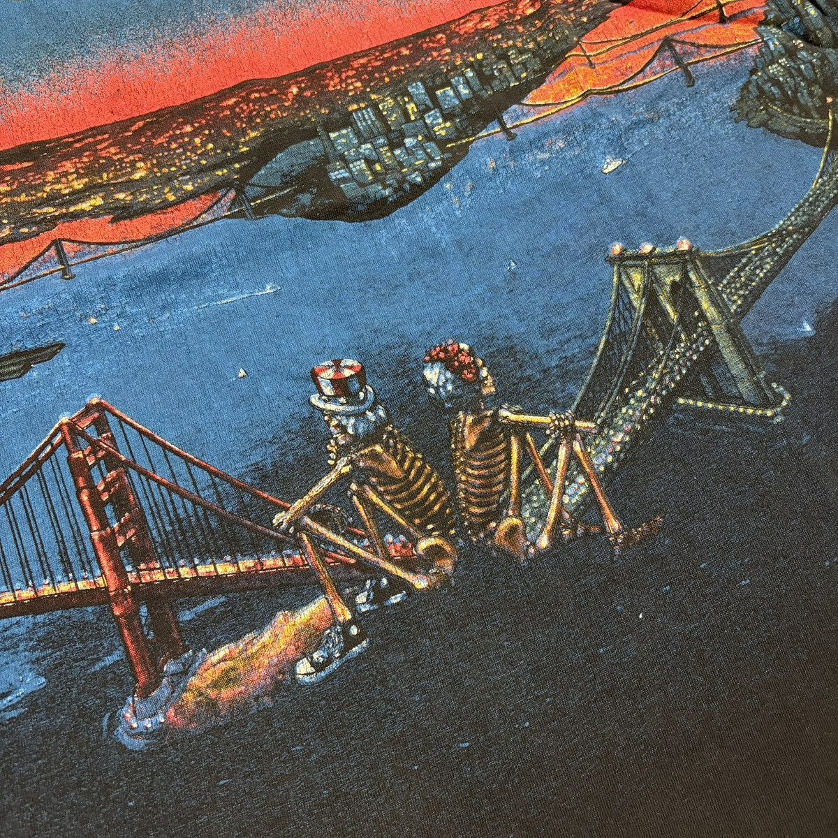 Grateful Dead Vintage 90s Grateful Dead Band T shirt San Francisco Bridge Size US XL / EU 56 / 4 - 7 Thumbnail