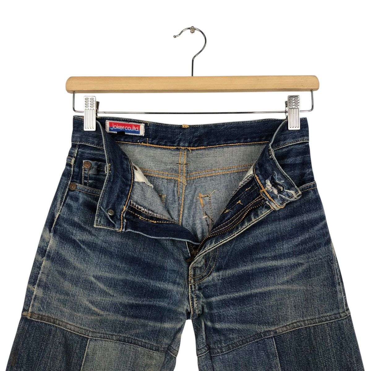 Japanese Brand Vintage Joker Co. Ltd. Panelled Flare Denim Issey Miyake Size 28" / US 6 / IT 42 - 18 Thumbnail