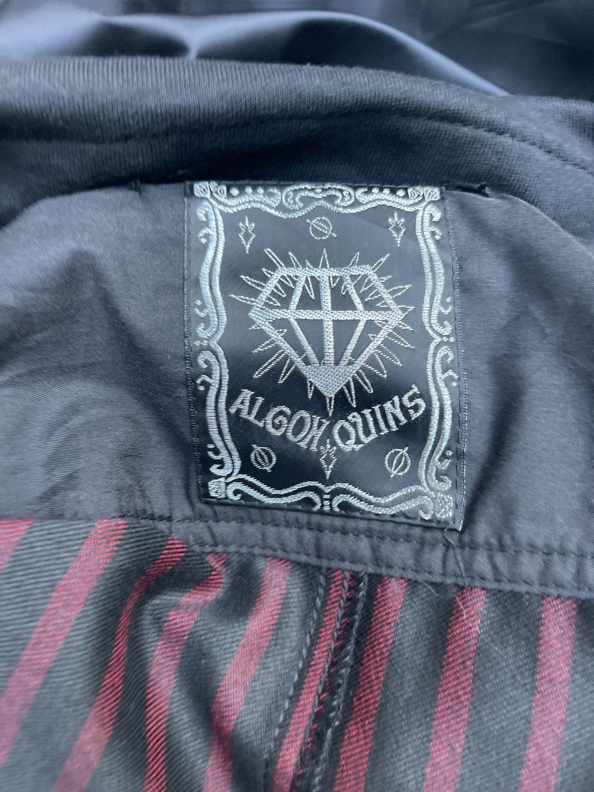 If Six Was Nine Algonquins Gothic Striped Hooded Coat RedBlack With Fur Trim Size M / US 6-8 / IT 42-44 - 3 Thumbnail