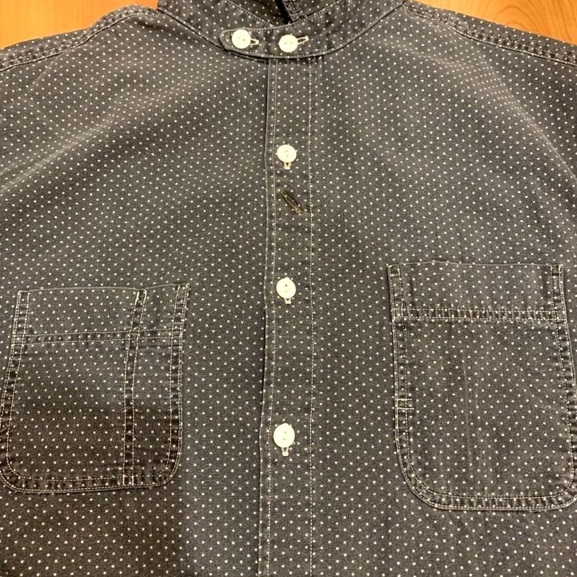 Ralph Lauren RRL Ralph Lauren Polka Dot Pattern Long Sleeve Shirt XS Dark Gray Mens Regular Button-Up Clothing Cotton Size US XS / EU 42 / 0 - 6 Thumbnail