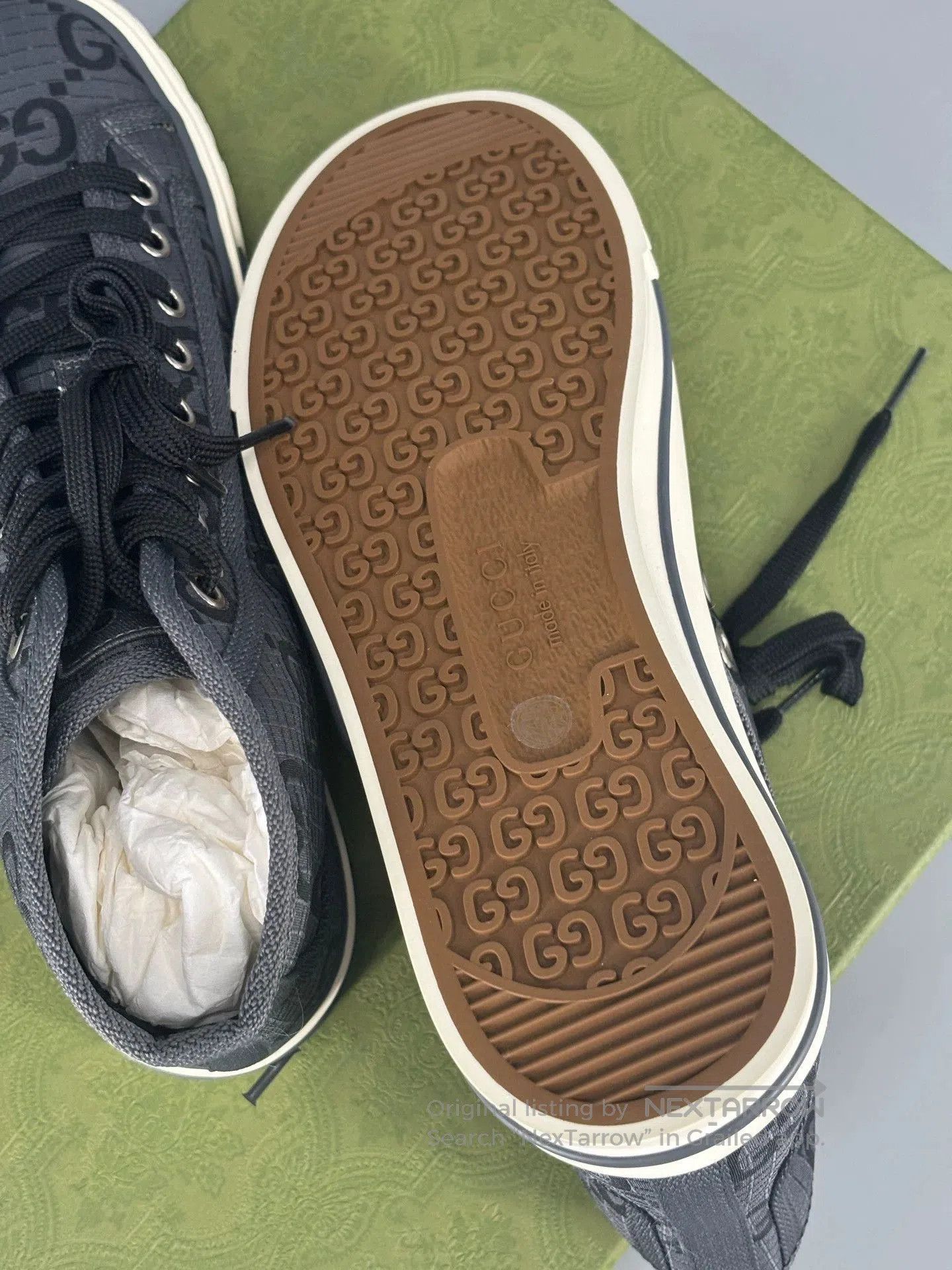 Gucci gucci men's high-top canvas shoes. Size US 5.5 / EU 38 - 5 Thumbnail