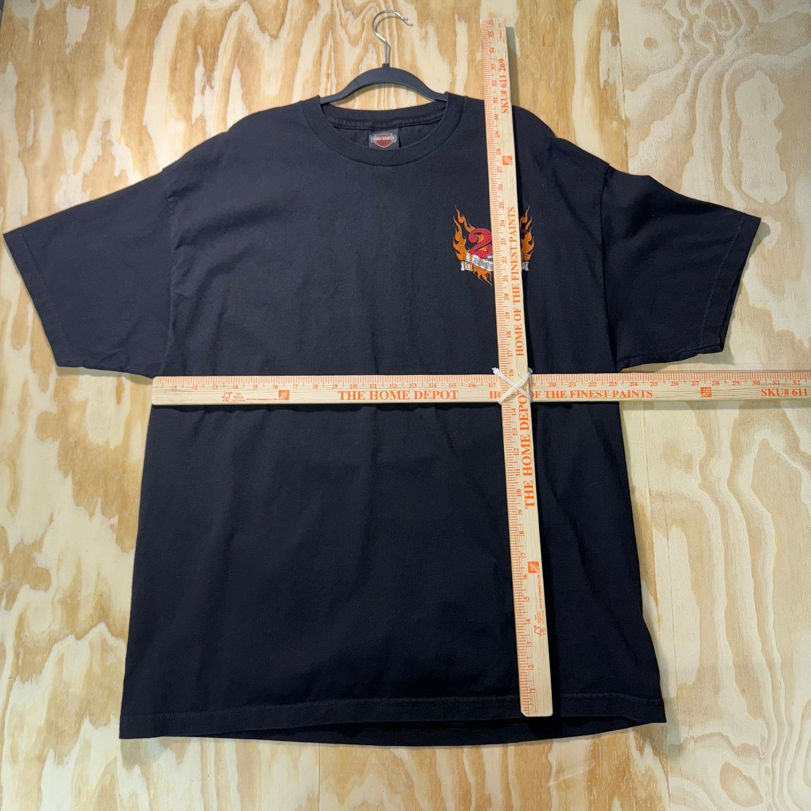 Harley Davidson Vintage Y2K Harley Davidson motorcycle 2000s flame t-shirt Size US XXL / EU 58 / 5 - 4 Thumbnail
