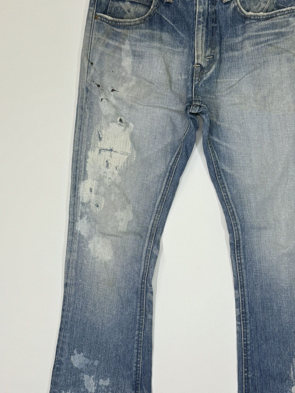 If Six Was Nine × Lee × Vintage Flare Lee Raider Muddy Acid Wash Boot Cut Style Denim Size US 29 - 7 Thumbnail