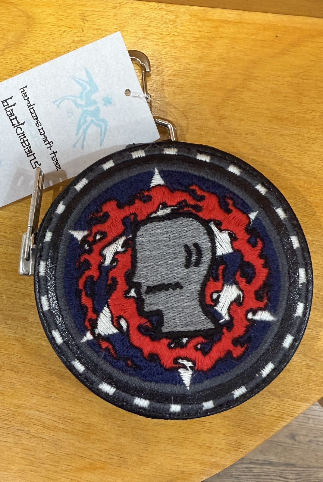 blackmeans 刺繍デザイン ケース新品未使用 Blackmeans NEW Brain Dead Black means logo leather coin pouch