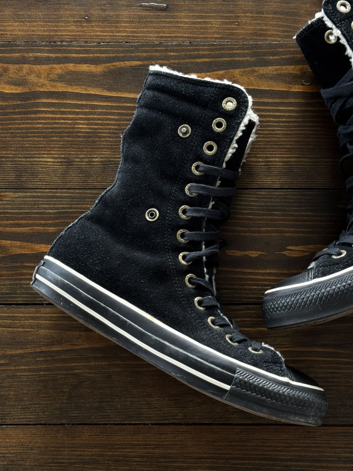 Y2K Converse Faux Fur Glamour Fuzzu High Top Sneakers