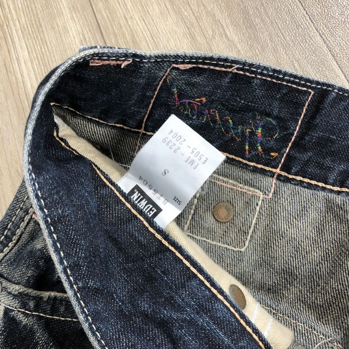 If Six Was Nine 🇯🇵 2000s Edwin 503 Faded Lgb Goa Buckle Back Flared Jeans Size US 28 / EU 44 - 12 Thumbnail