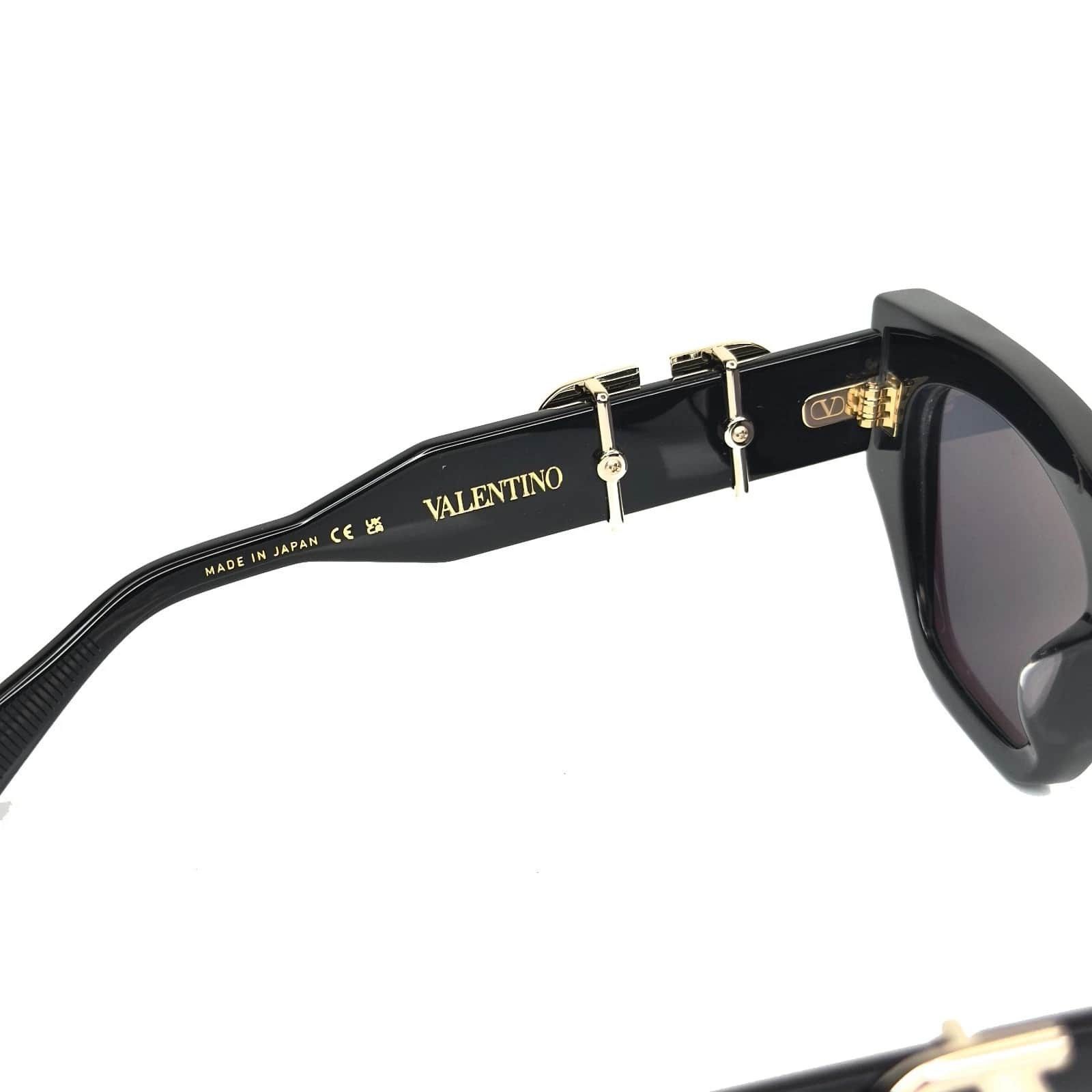 Valentino VALENTINO V-SETTE VLS166 Black VLS 166A Gold Logo Sunglasses Size ONE SIZE - 6 Thumbnail