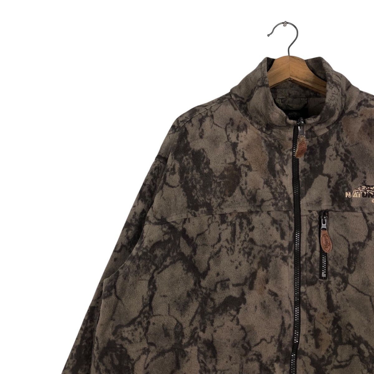 Japanese Brand 📌Vintage Zippet Fleece Jacket National Gear Hunting Design Size US M / EU 48-50 / 2 - 8 Thumbnail