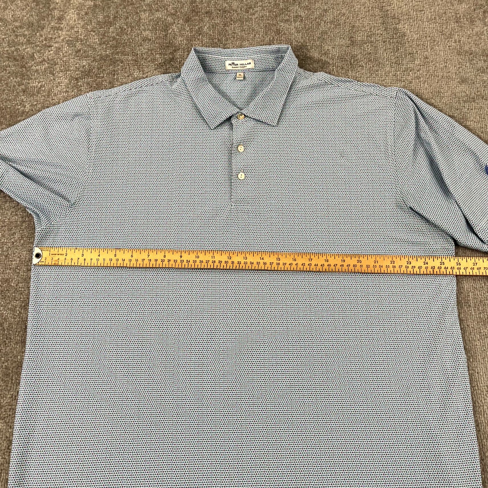 Peter Millar PETER MILLAR Polo Shirt Mens XL White Geometric Dot NHCC North Hills Golf Sport Shirt Mens XL White Geometric Dot NHCC North Hills Golf Sport Size US XL / EU 56 / 4 - 6 Thumbnail