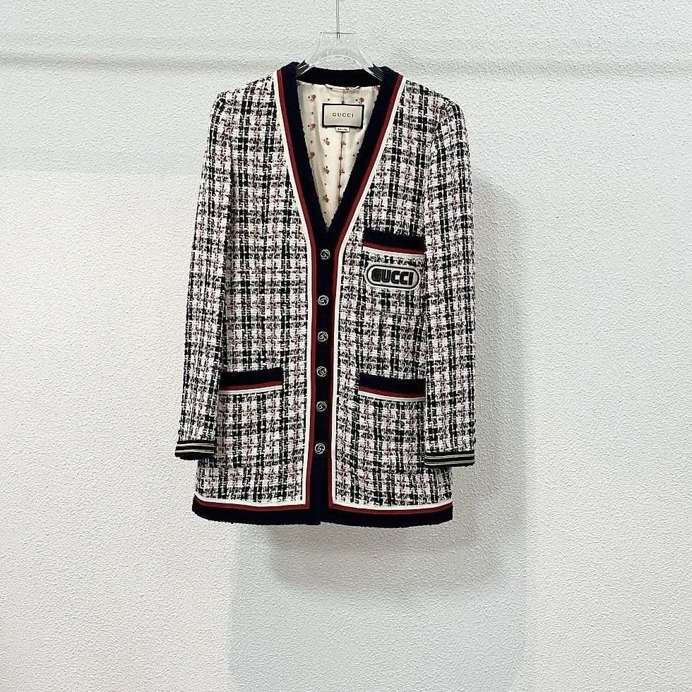 Gucci Gucci Tweed Patch Logo Jacket Size 38 Size XS / US 0-2 / IT 36-38 - 1 Thumbnail