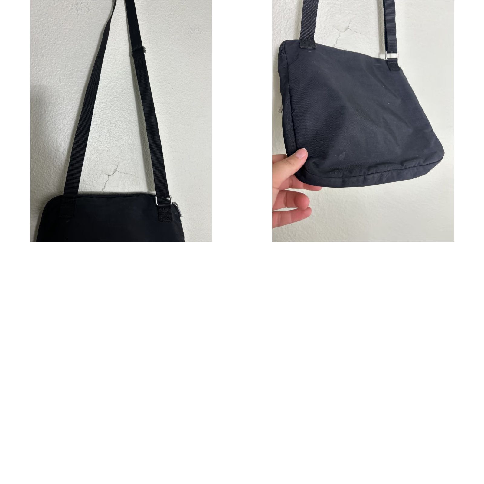 Vintage VINTAGE Baggallini Crossbody Bag Black Small Womens Small Nylon Snap Flaw Broken Snap 10x10x1 Size ONE SIZE - 10 Thumbnail