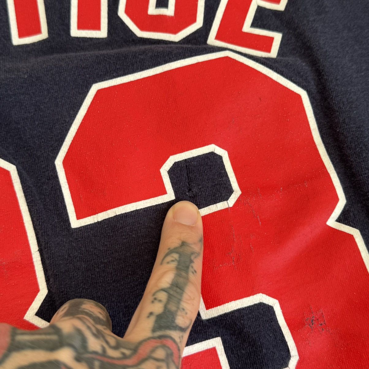 Majestic vintage Cleveland Indians David Justice jersey shirt Size US L / EU 52-54 / 3 - 6 Thumbnail