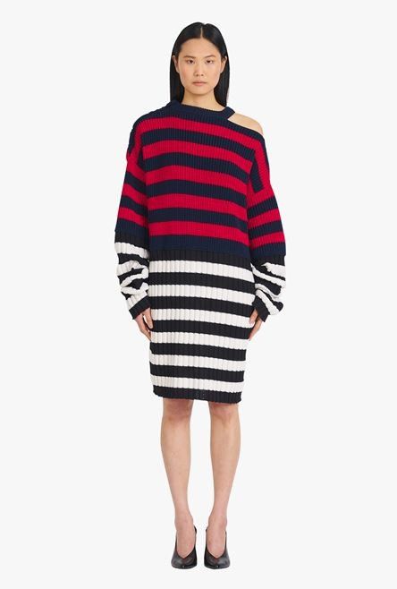 Balmain o1y0525 Flared Mini Dress in Multicolor Size M / US 6-8 / IT 42-44 - 4 Thumbnail