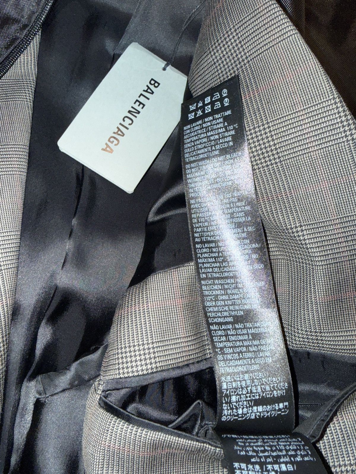 Balenciaga 'Washed' Prince Of Wales SB jacket Size 44R - 15 Thumbnail