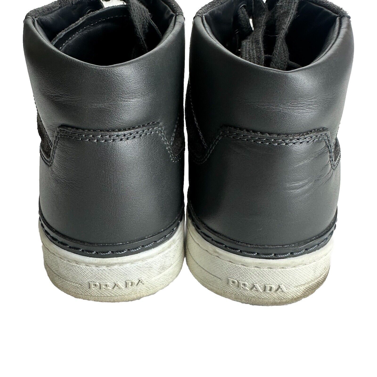 Prada prada high-top linea rossa Gray Suede sneakers uK Size 8 Size US 9 / EU 42 - 3 Thumbnail