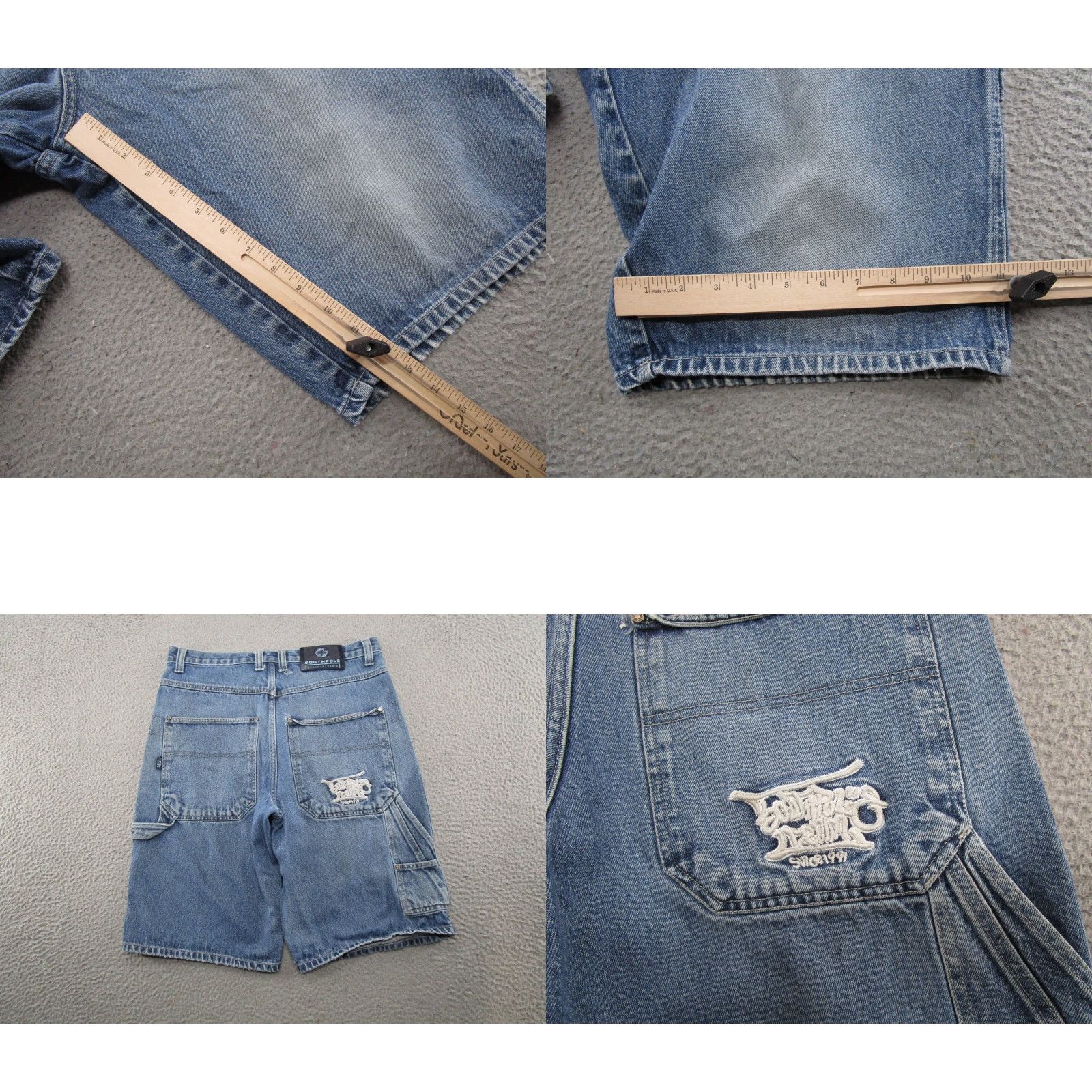 Southpole VINTAGE Southpole Denim Shorts Cargo Baggy 5-Pocket Relaxed Mens 34 Blue Hip Hop 90s Grunge Size US 34 / EU 50 - 8 Thumbnail