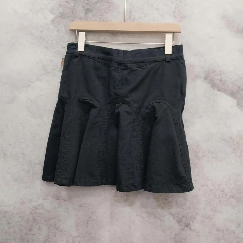 Alexander McQUEEN Black Cotton Skirt for Summer 0089