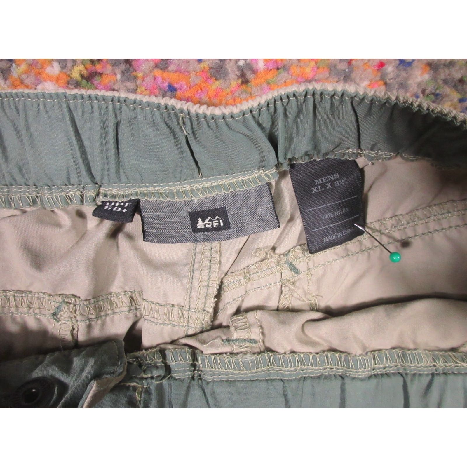 Vintage REI Pants Mens XL Beige Lightweight Nylon Cargo Convertible 32 Inseam Zip Casual Travel Size US 36 / EU 52 - 3 Thumbnail