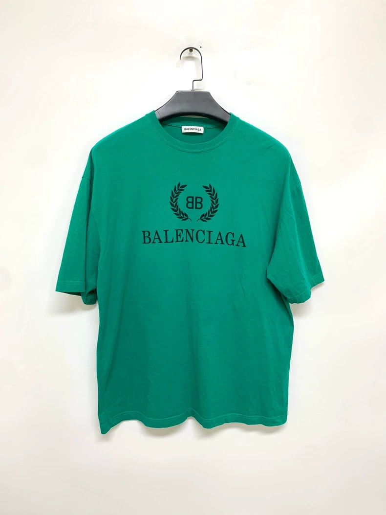 Balenciaga Balenciaga Mai Sui Lake Water Green Short Sleeves Size US S / EU 44-46 / 1 - 1 Thumbnail
