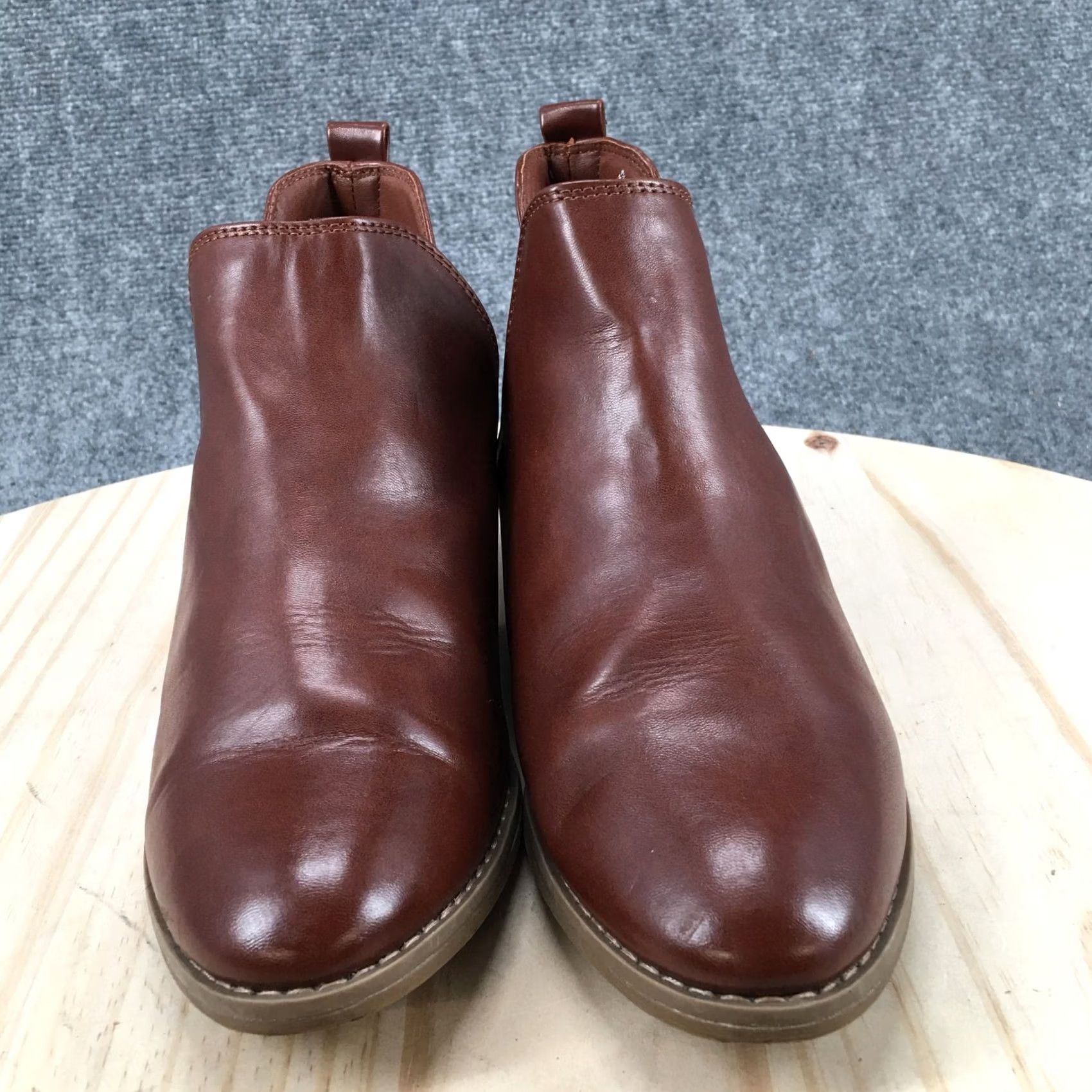 Vintage Universal Thread Boots Womens 8.5 Nora Ankle Bootie Brown Faux Leather Cut Out Boots Size US 9 / IT 39 - 6 Thumbnail