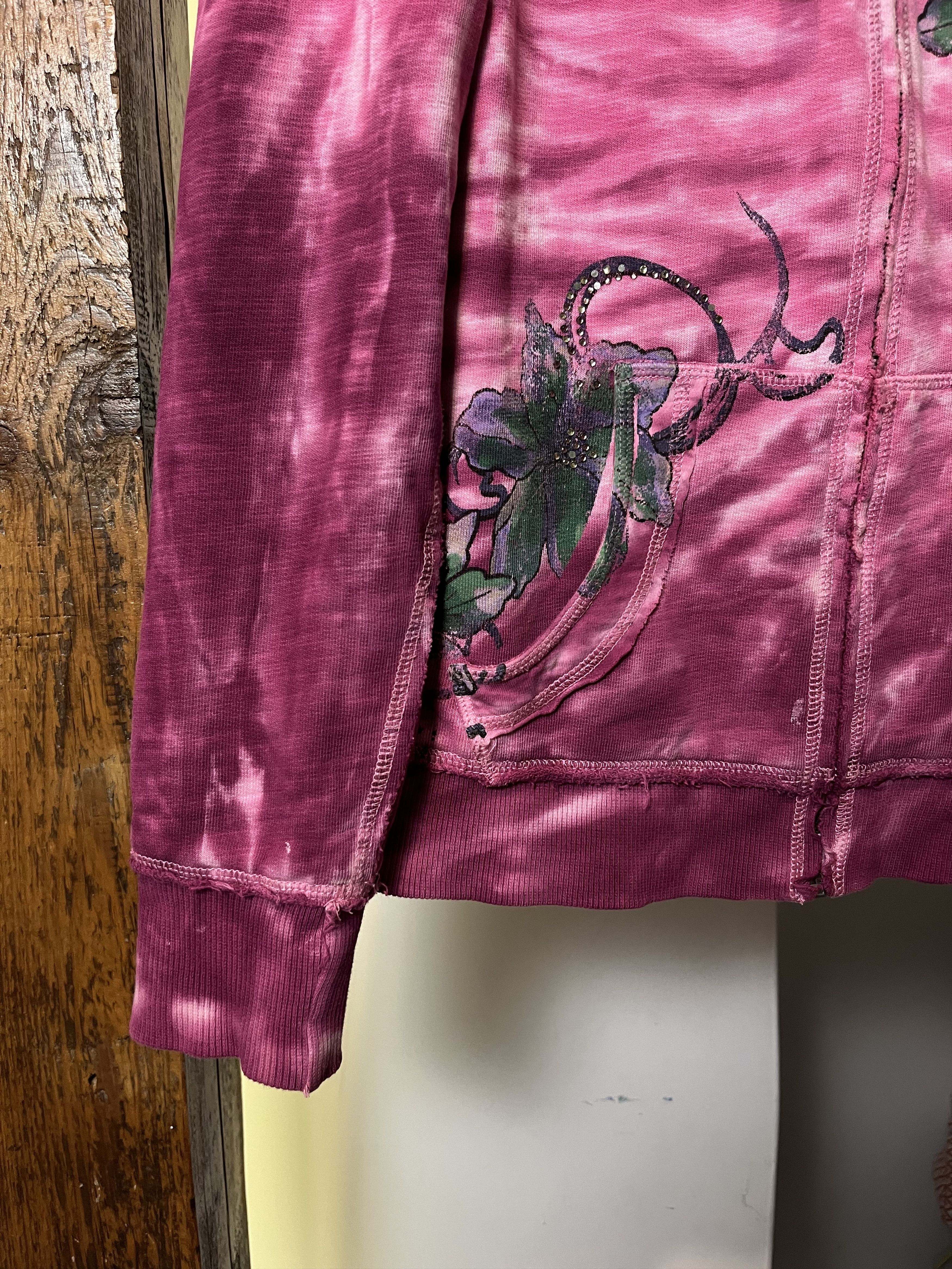Christian Audigier × Ed Hardy × Vintage Vintage Ed Hardy Style Bird Flowers Tattoo Zip Hoodie Size US XS / EU 42 / 0 - 5 Thumbnail
