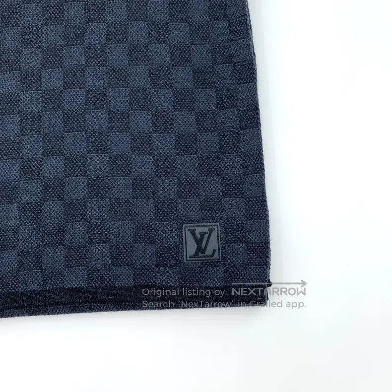 Louis Vuitton Louis Vuitton Dark blue checkerboard logo embroidered wool Size ONE SIZE - 4 Thumbnail