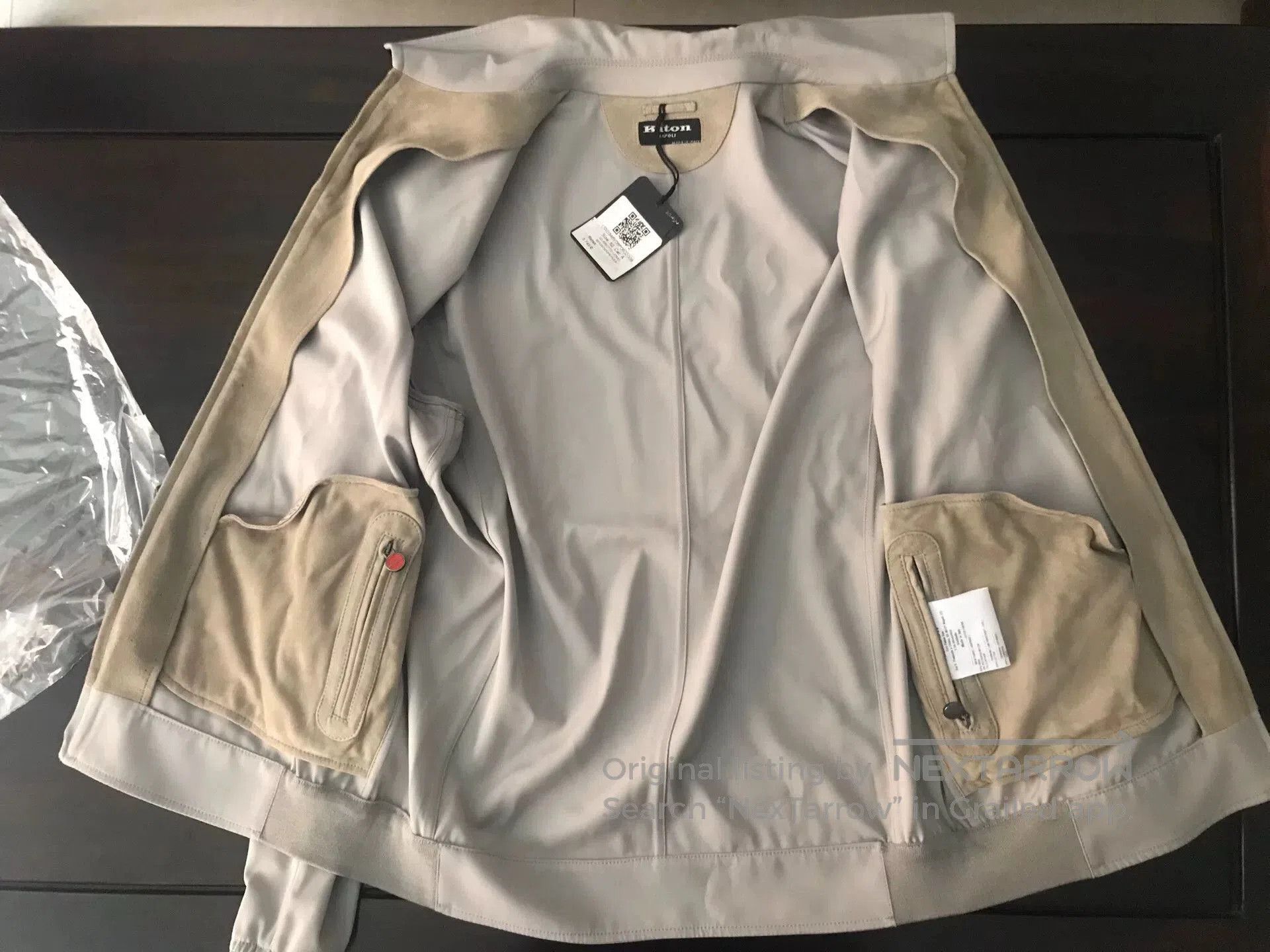 Kiton kiton wool blend lightweight jacket in beige. Size US L / EU 52-54 / 3 - 7 Thumbnail