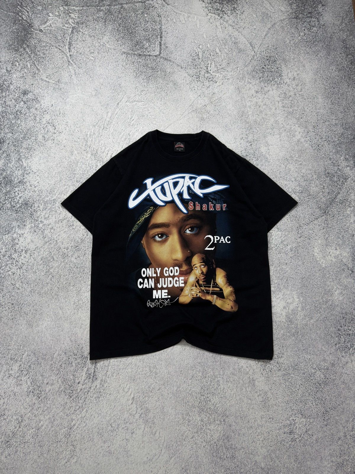 Rap Tees Vintage 90s Tupac Shakur 2Pac Only God Can Judge Me T-Shirt Size US XL / EU 56 / 4 - 1 Thumbnail