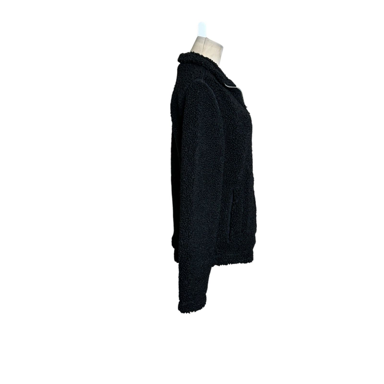 H&M H&M black teddy long sleeves full zip jacket size XS Size XS / US 0-2 / IT 36-38 - 7 Thumbnail