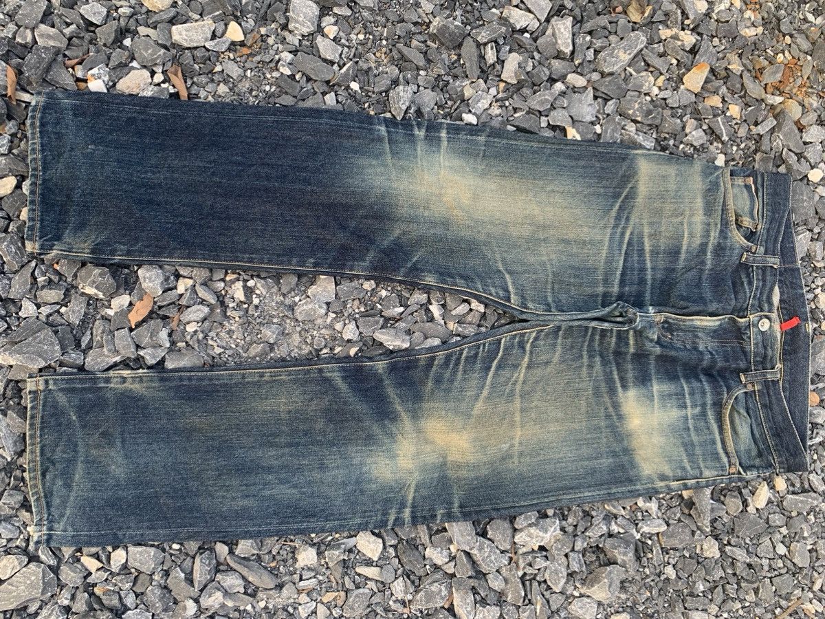 VINTAGE UNIQLO UJ SELVEDGE RUSTY JAPANESE DISTRESSED DENIM