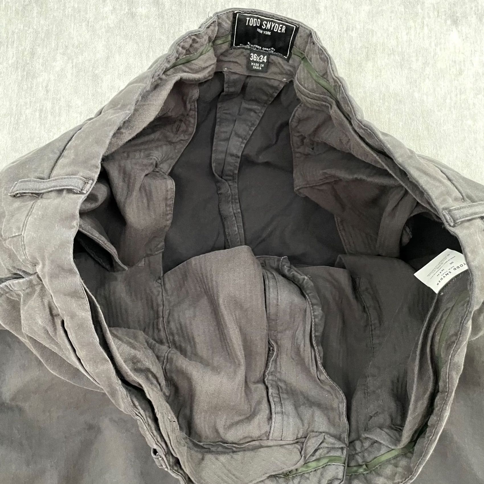 Todd Snyder Todd Snyder Pants Adult 36 Gray Khaki Chino Straight Fit Stretch Tab Front Mens Size US 36 / EU 52 - 4 Thumbnail